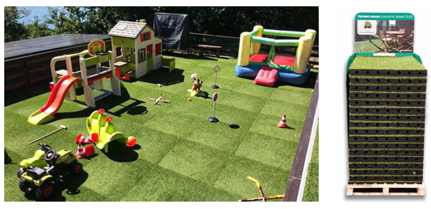 Artificial Grass and Rubber Tiles